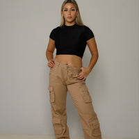 Beige Cargo Pants