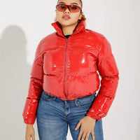 Red Chery Cropped Jacket