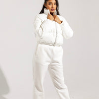 White Cream Cropped Jacket