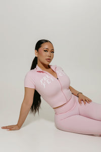 Zip Flare Set - Pink Cashmere