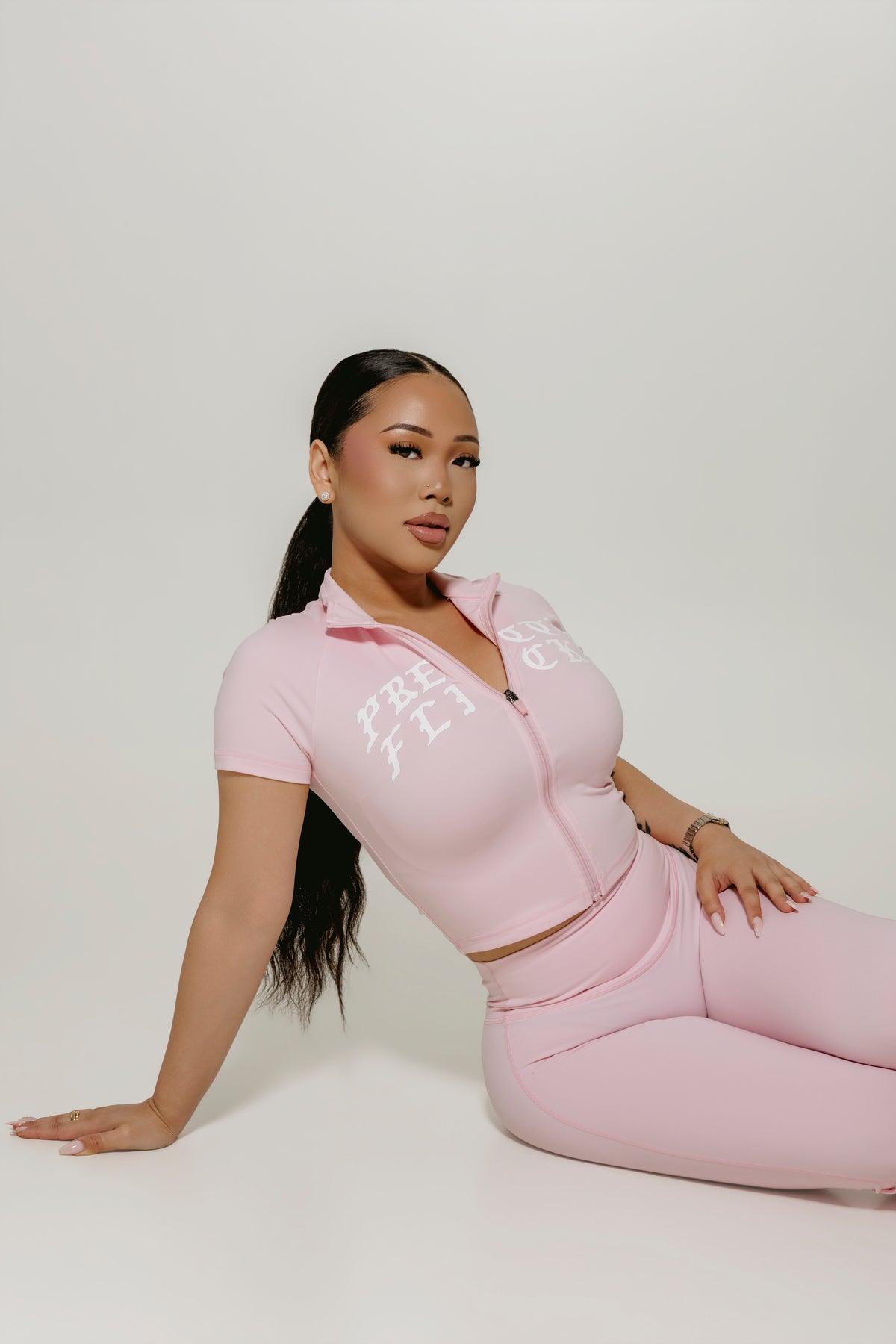 Zip Flare Set - Pink Cashmere
