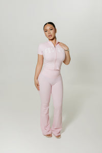 Zip Flare Set - Pink Cashmere