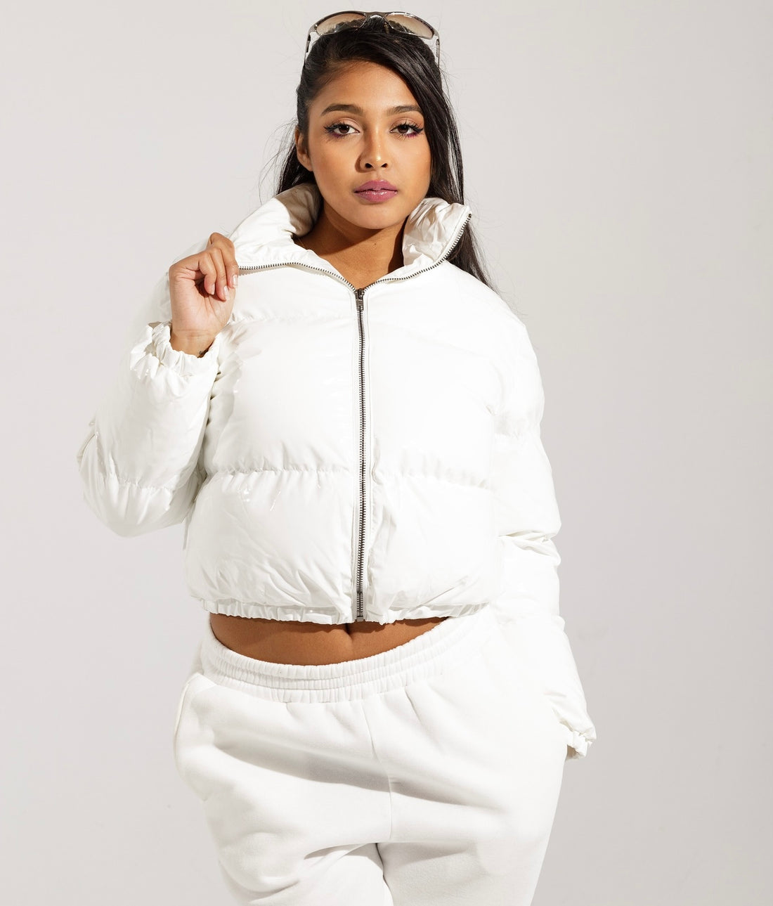 White Cream Cropped Jacket