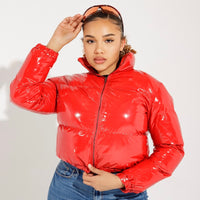 Red Chery Cropped Jacket