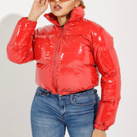 Red Chery Cropped Jacket