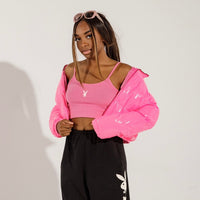 Bubble Pink Cropped Jacket